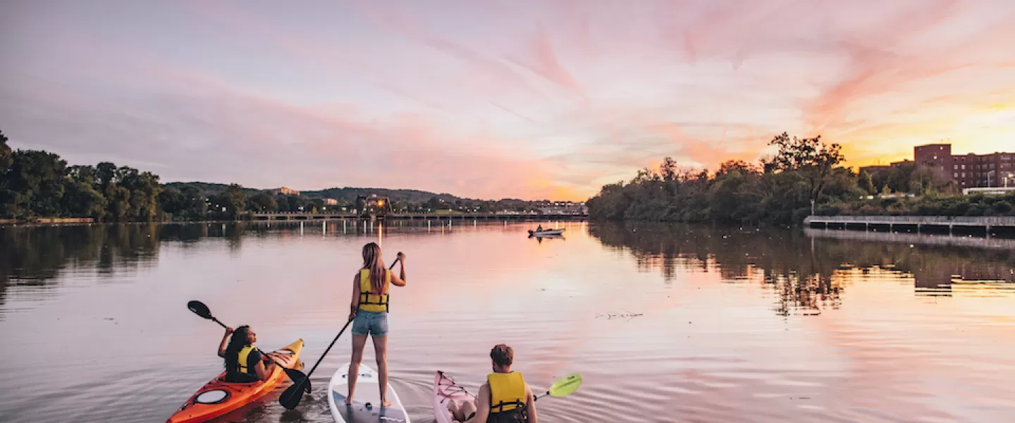 Kayaking at Sunset