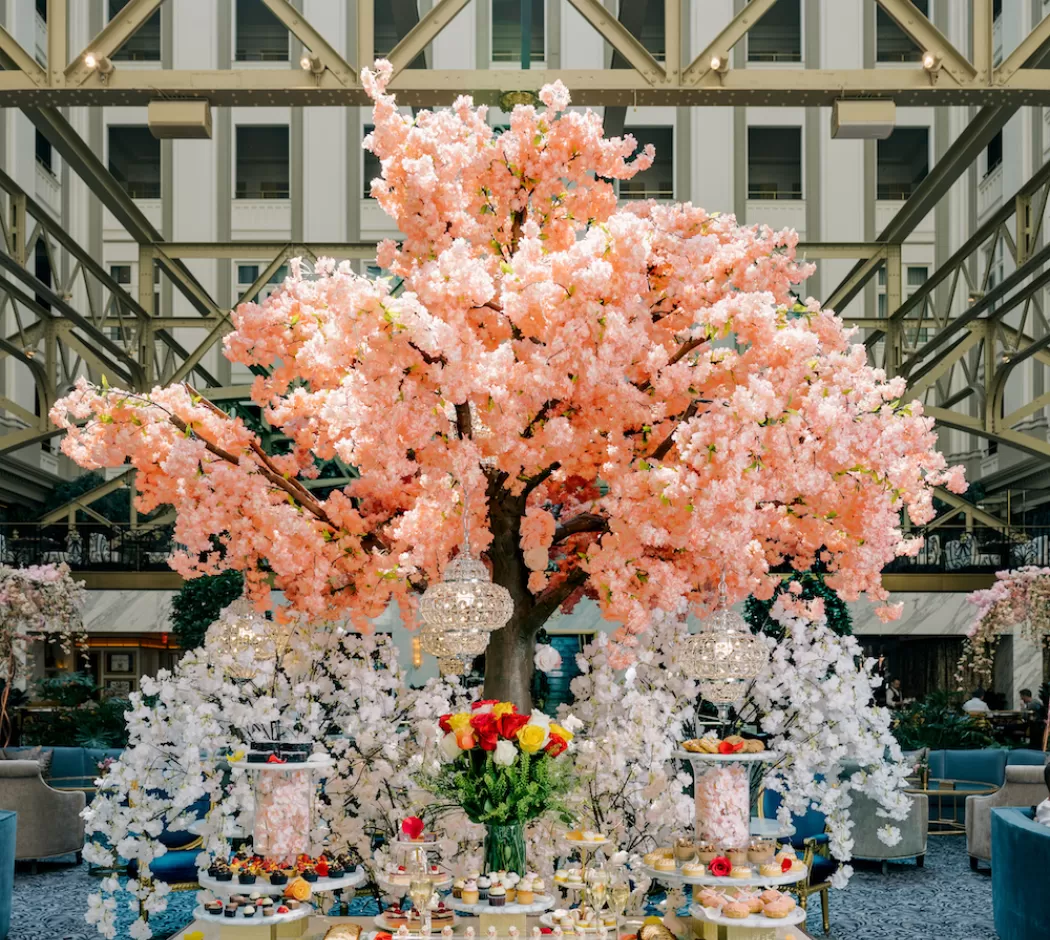 Waldorf Astoria Mother's Day Tea set up